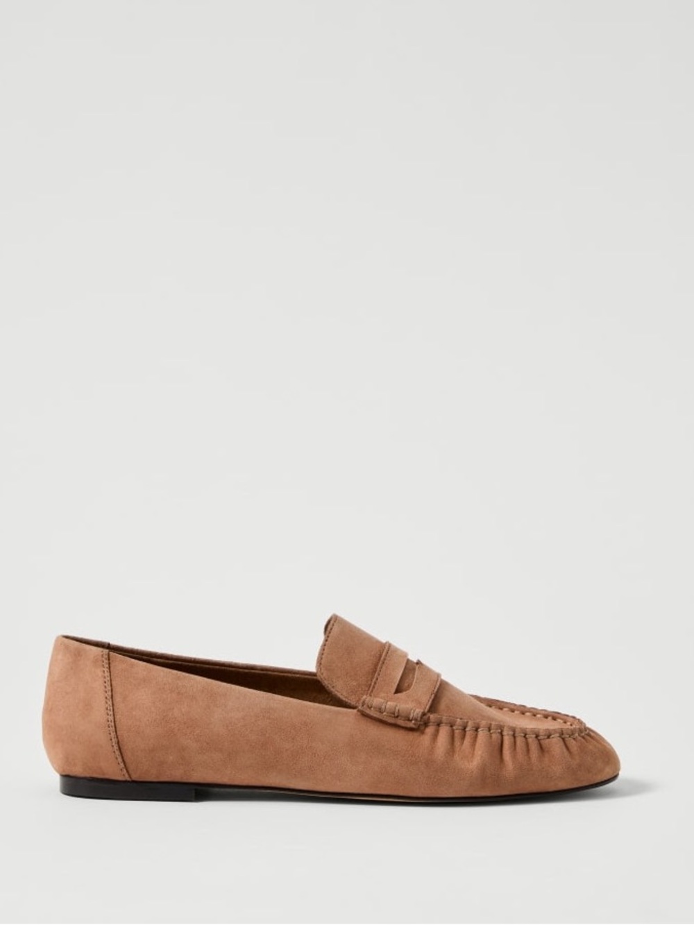 Ann Taylor Women's Suede Penny Loafers in tan